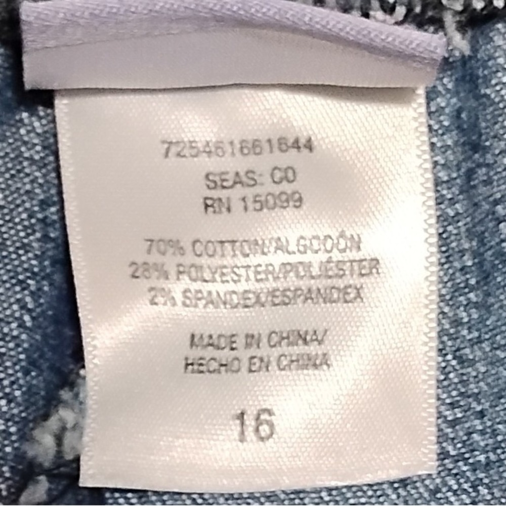 Laura Scott Women's Pull-On Stretch Denim Jeans Blue Medium Wash Straight 16 - Picture 6 of 8